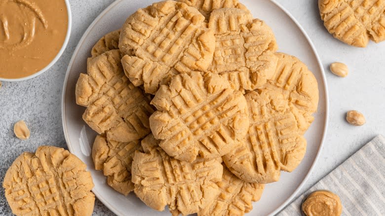 Shortbread cookies on a plate
