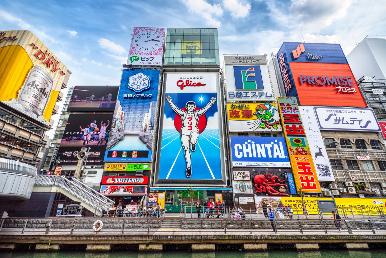 Dotonbori shopping street in Osaka, Japan. (Photo: Getty)