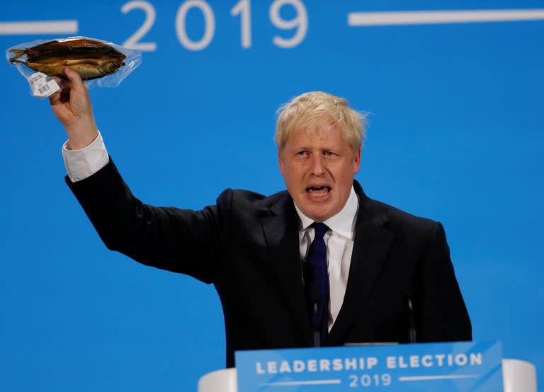 Boris Johnson's false claim about kipper smokers being forced by “Brussels bureaucrats” to include ice packs with their products was the latest in a line of misleading or incorrect statements made by the likely next prime minister.The Tory leadership frontrunner’s claim at a hustings that producers in the Isle of Man were “furious” at the extra costs caused by EU red tape turned out to be false, as the case in question was “purely a UK national competence”, according to the European Commission.It follows his widely derided, bus-side claim about spending an extra £350m a week on the NHS during the Brexit referendum campaign, and his denial that he had said “anything about Turkey” when in fact he had co-signed a letter stating that “the only way to avoid having common borders with Turkey is to vote Leave and take back control”.And in 2004 he responded to reports he had had an affair while Conservative Party vice-chairman as an “inverted pyramid of piffle”. The stories were true, it was later found.Here, The Independent will provide a rolling list of the more contentious statements made by 10 Downing Street’s expected next resident, starting with the fishy tale about herring.* * * Date: 17 July 2019 Claim: EU rules were eating into the profits of kipper smokers on the Isle of Man by forcing them to include ice packs with their products when shipping Verdict: FalseAnca Paduraru, a European Commission food safety spokesperson, told a Brussels press conference: “The case described by Mr Johnson falls outside the scope of EU legislation and is purely a UK national competence.“When it comes to the specific case mentioned, while the food business operator has an obligation to meet the microbiological requirements – the safety requirements – to ensure the safety of its food, however the sale of products from the food business operator to the final consumer is not covered by EU legislation on food hygiene."