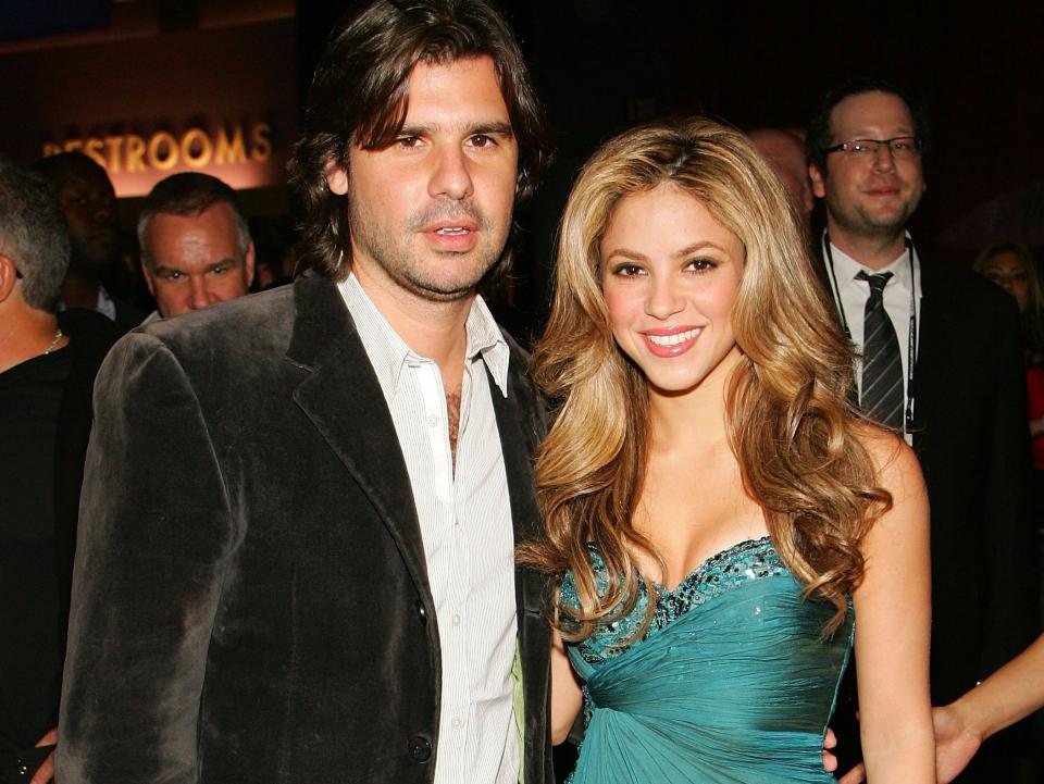 Antonio de la Rúa and Shakira in Las Vegas on November 6, 2007.