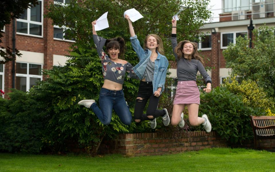 Students at Manchester High School for Girls celebrating their A-level results last summer - Jon Parker Lee Photography Ltd