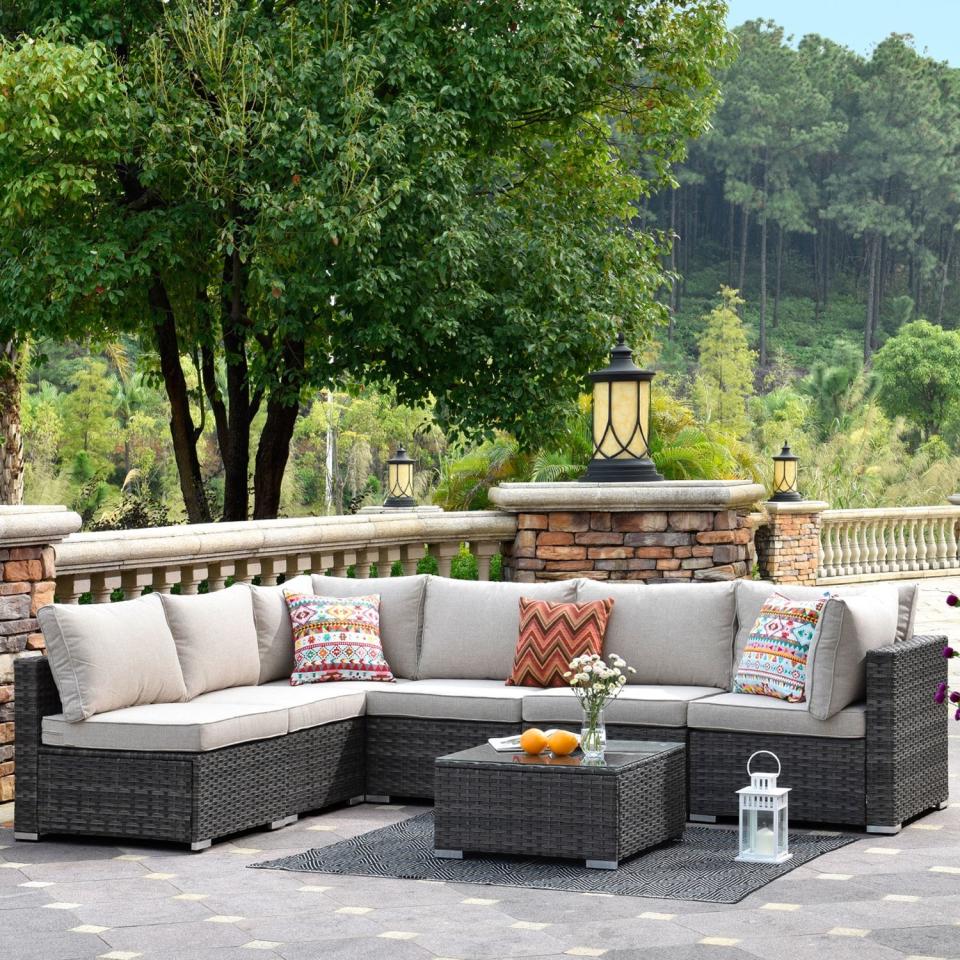 1) All-Weather Rattan Outdoor Sectional