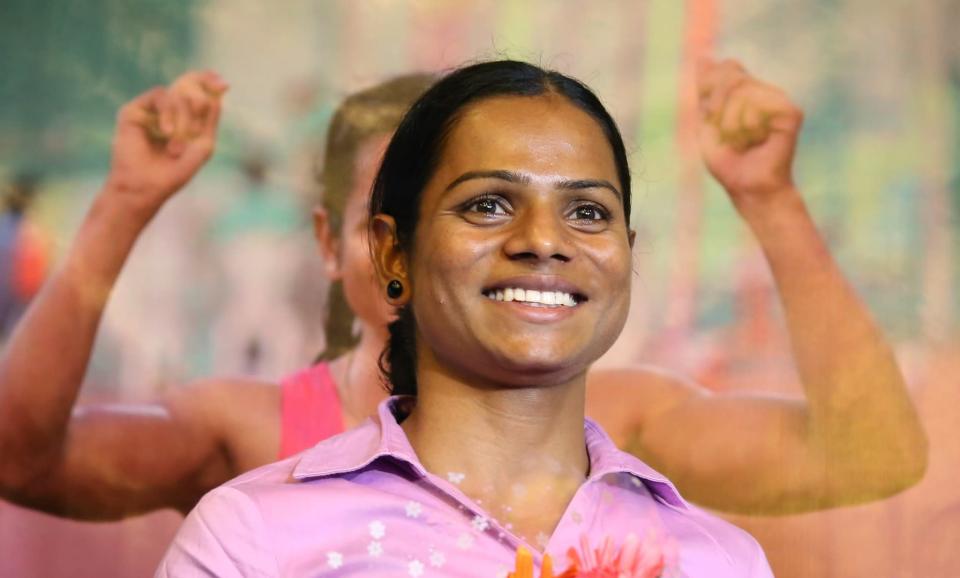 <p>Chand is hitting all sorts of historic marks in this year's Olympics - not only is she the first Indian woman to race the 100-meter sprint since 1980, but she also defeated IOC hormone therapy regulations that many are calling discriminatory. Chand was previously barred from the 2014 Commonwealth Games. (AP) </p>