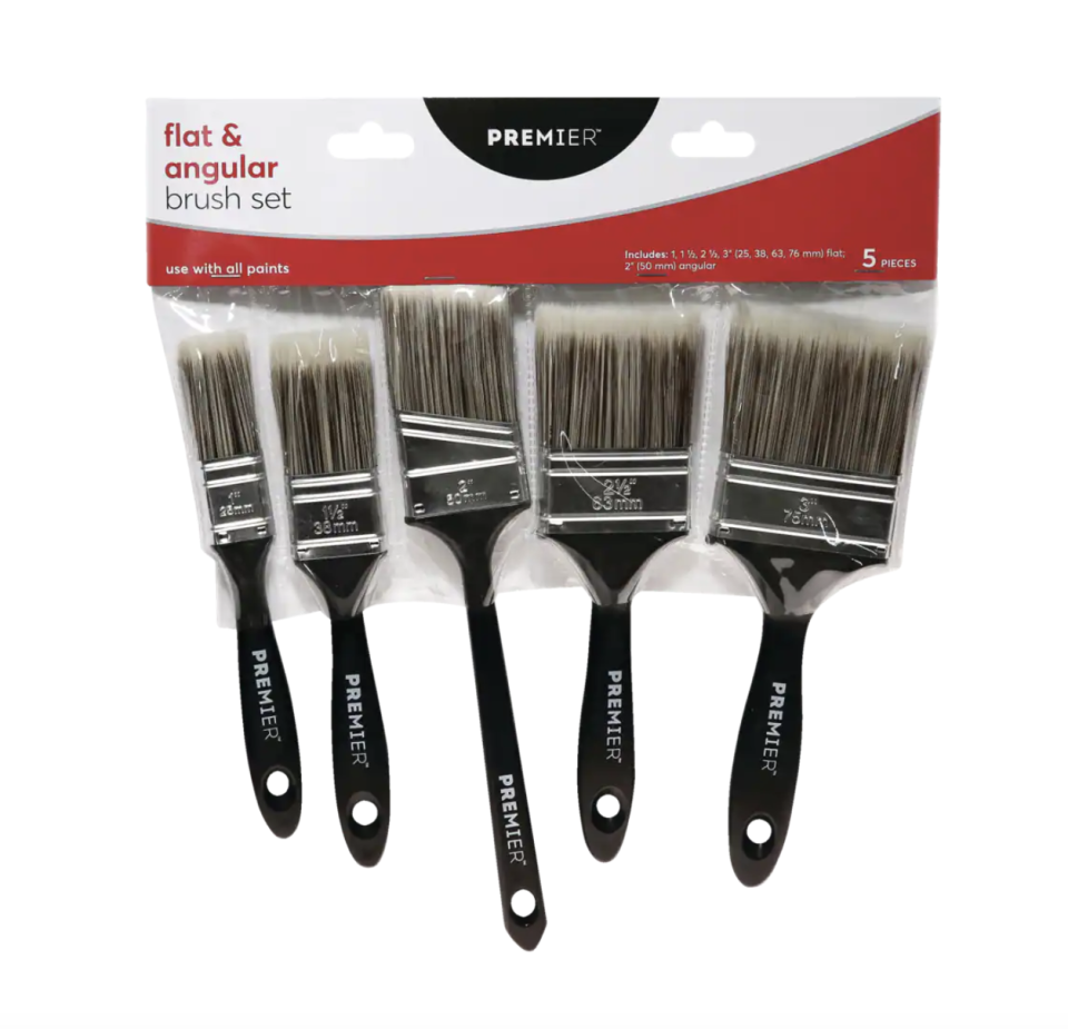 Premier Flat & Angle Poly Paint Brushes (photo via Canadian Tire)