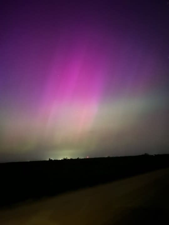 Northern lights in Nortonville on May 10, 2024 (Courtesy: Chance Jenkins)