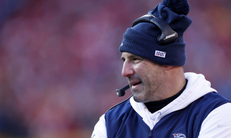 Tennessee Titans head coach Mike Vrabel in the AFC Championship Game.