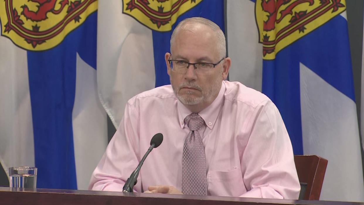 Brad Johns has resigned as Nova Scotia's justice minister. His resignation comes a day after he said he didn't believe that domestic violence is an epidemic. (CBC - image credit)