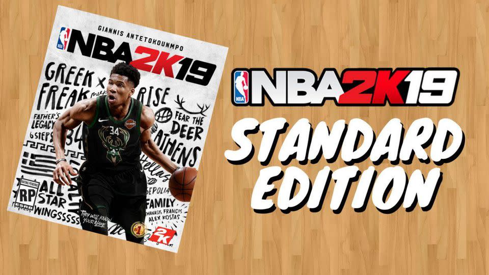 Milwaukee Bucks forward Giannis Antetokounmpo is named the cover athlete of NBA 2K19 video game. (Brian Mazique/NBA 2K)