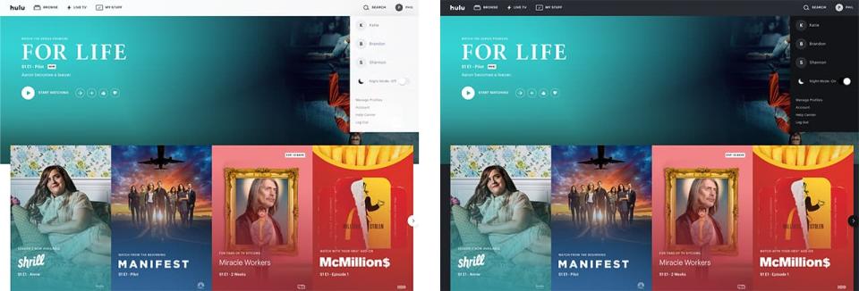 Home_Web_Accessibility hulu light dark night modes inbody