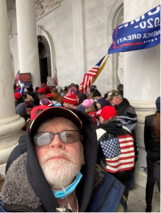 James Breheny, a member of the Oath Keepers from New Jersey, was arrested May 20 and charged with participating in the Capitol riot Jan. 6. Federal officials say he was involved in a meeting in Pennsylvania on Jan. 3 to plan the Oath Keepers' efforts.