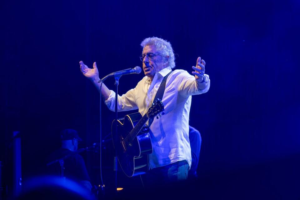 Roger Daltrey also answered pre-selected questions from the crowd during his solo tour, which stopped at Wolf Trap in northern Virginia June 12, 2024.