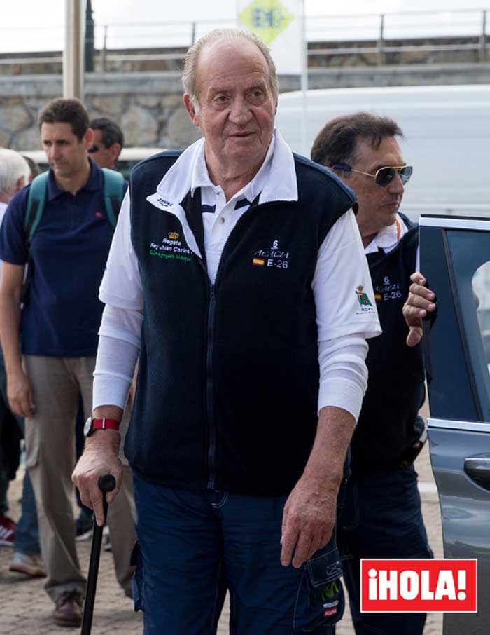 El rey don Juan Carlos, en una reciente visita a Sanxenxo