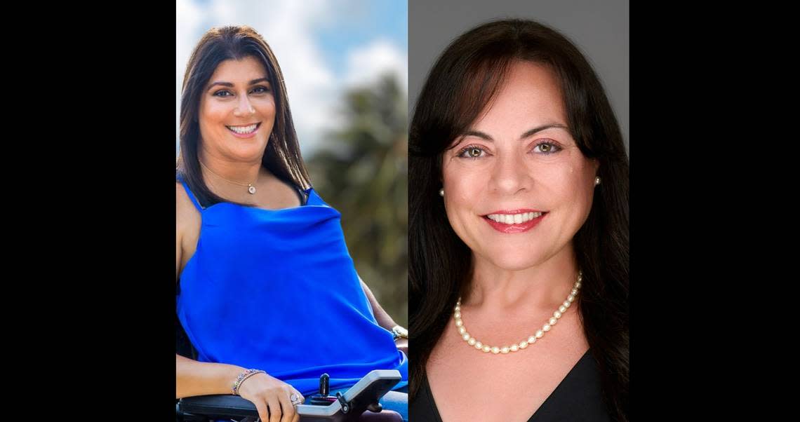 Sabrina Cohen (left) and Laura Dominguez (right) are headed to a December runoff for Miami Beach City Commission.