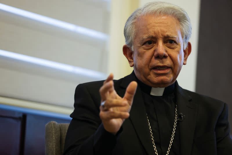 Ramon Castro Castro, Catholic Bishop of Cuernavaca, during an interview in Mexico City
