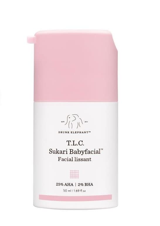 Since being founded in 2014 by Tiffany Masterson,&nbsp;<a href="https://www.drunkelephant.com/" target="_blank">Drunk Elephant</a>&nbsp;has gained cult status in the beauty industry. The product offerings are a little on the pricier side, but the brand has a focus on&nbsp;clean ingredients that are suitable for all skin types. Right now, we're loving the&nbsp;<a href="https://www.drunkelephant.com/collections/shop/products/t-l-c-sukari-babyfacial" target="_blank">T.L.C. Sakuri Babyfacial</a>.