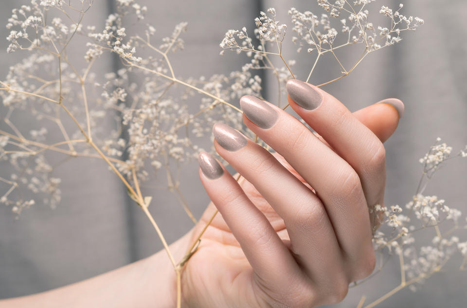 Simple Nude Manicure With Magical Mauve Undertones