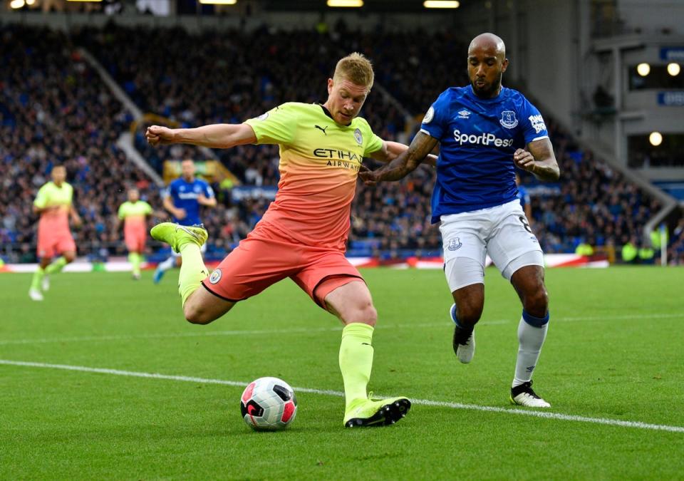 Fabian Delph leaves the Toffees after three years (EPA)