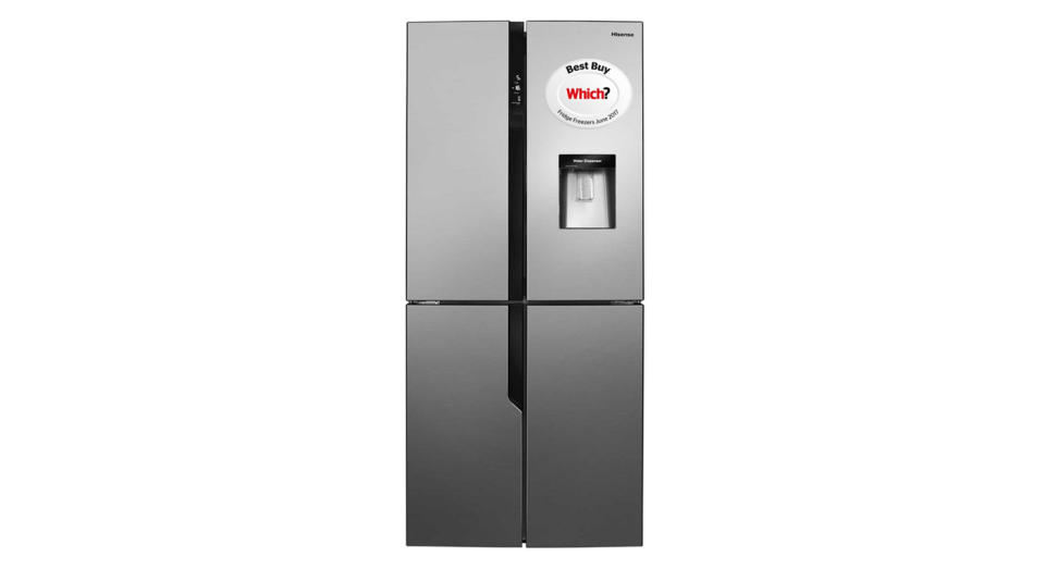 Hisense 79cm Wide Total Non Frost American Style Multi-Door Fridge Freezer with Water Dispenser