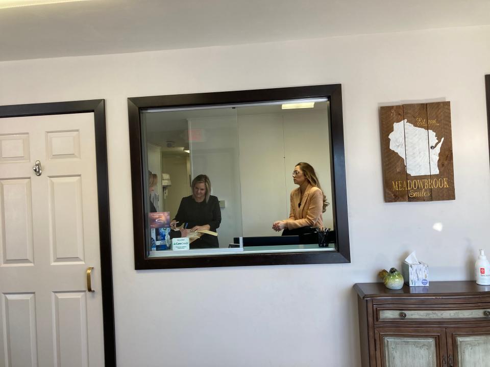 Nerves ran high as N.E.W. Community Shelter residents waited for their names to be called by Meadowbrook Smiles staff in Howard.