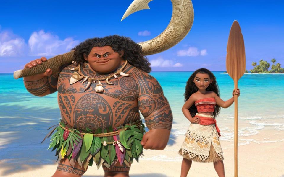 Maui and Moana in 2016’s ‘Moana’ (Disney)