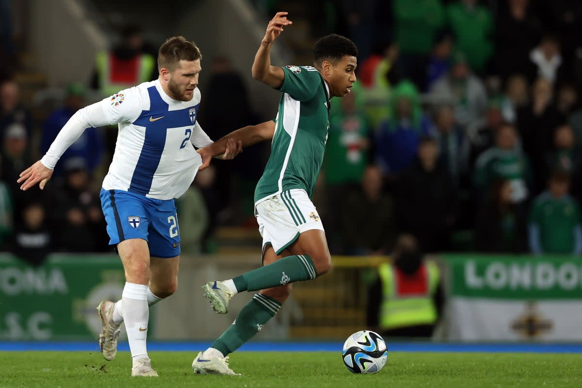 Shea Charles turned in another impressive display for Northern Ireland on Sunday (Liam McBurney/PA) (PA Wire)
