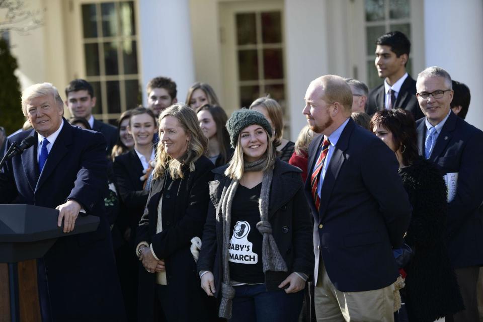 Trump becomes first sitting president to directly address anti-abortion rally