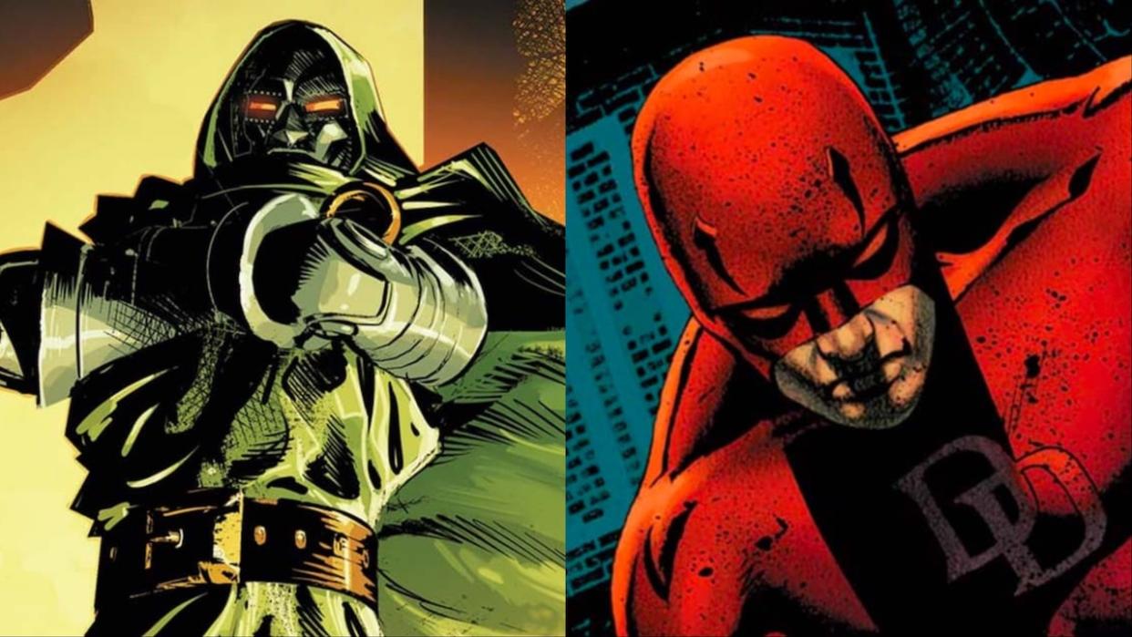  Marvel Comics artwork of Doctor Doom and Daredevil. 