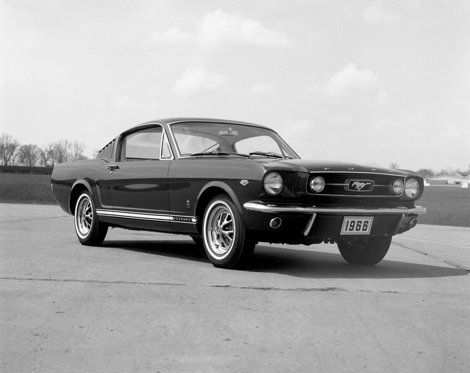 A 1966 Ford Mustang GT fastback.