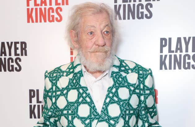 Sir Ian McKellen at the press night for Player Kings in April