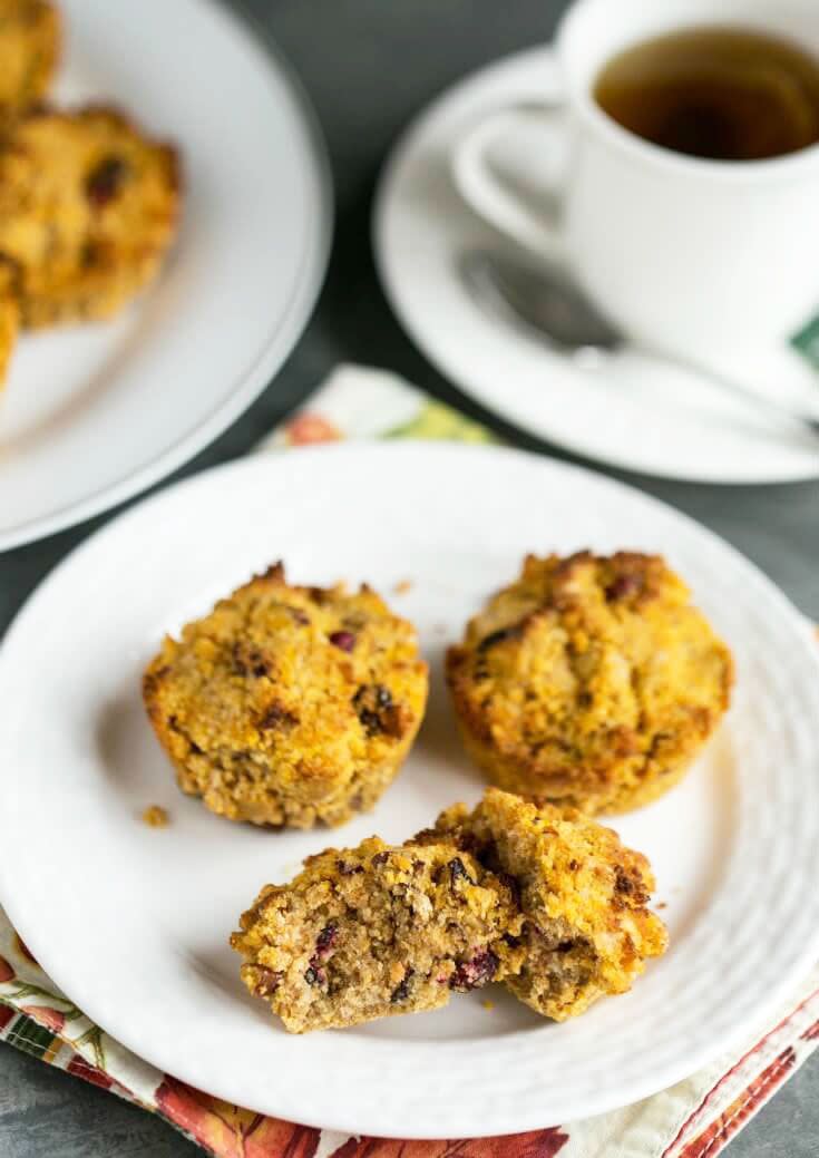 40) Pumpkin Muffins With Cranberries And Pecans