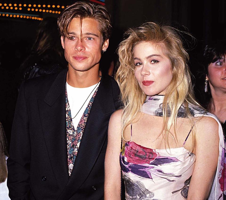 <p>Before there was Brad and Jen, and way, way before their was Brad and Ange, there was Brad and Christina - for a brief moment in time! They attended the 1989 MTV Music Awards together, before Christina is <a href="https://www.her.ie/celeb/you-wont-believe-which-hollywood-actress-jilted-brad-pitt-248217" rel="nofollow noopener" target="_blank" data-ylk="slk:said;elm:context_link;itc:0;sec:content-canvas" class="link ">said</a> to have ditched out early to go and meet another potential love interest. </p>