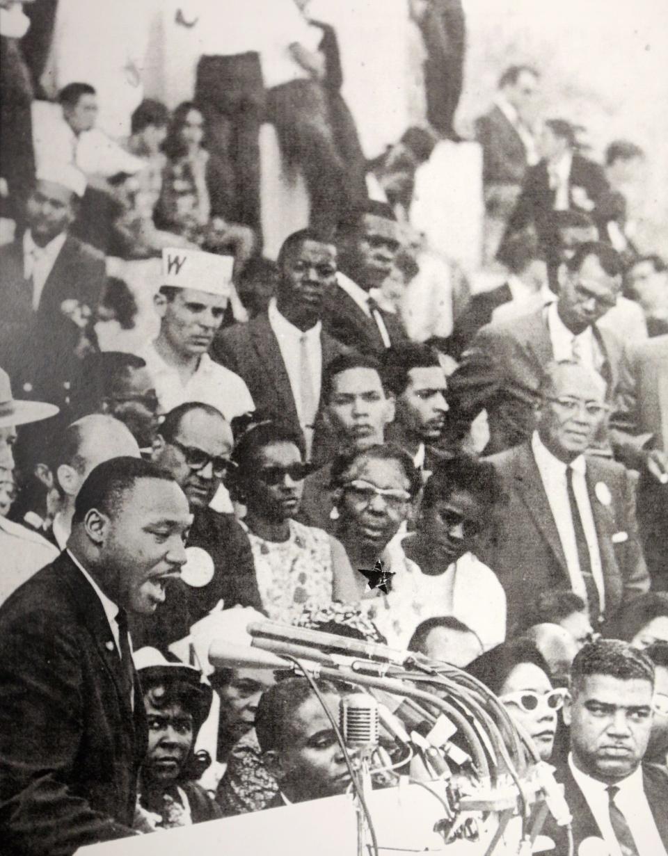 Former Ohio Rep. Otto Beatty's grandmother, Mayme Moore, in the front row third from right with clear glasses, stood beside Martin Luther King Jr. when he made his "Dream" speech in 1963.