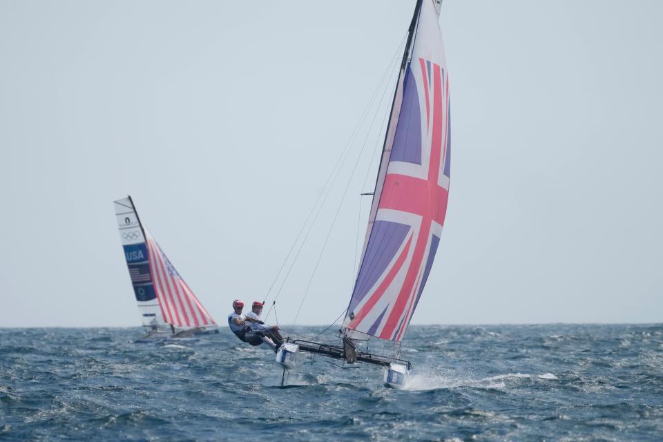 Anna Burnet and John Gimson claimed silver (Gregorio Borgia/AP) (AP)