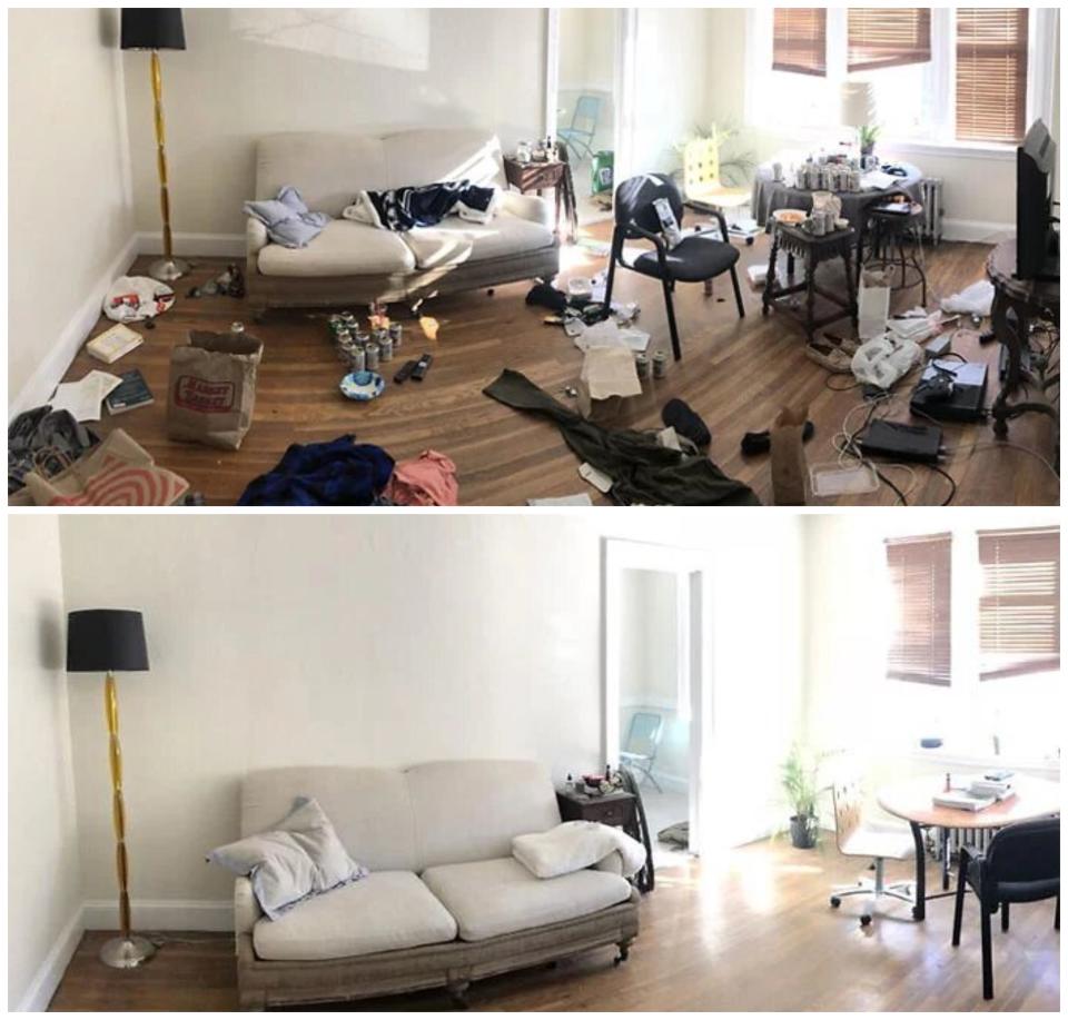 Estas fotos muestran el antes y el después de las habitaciones de personas con depresión