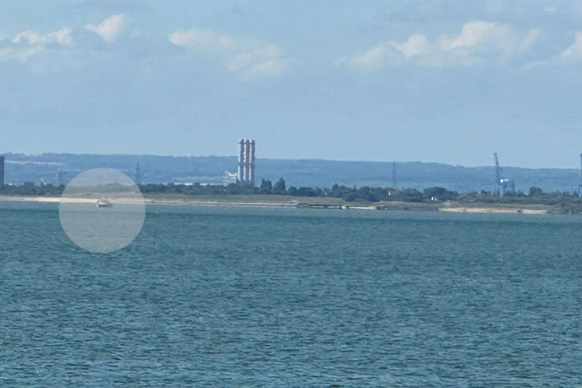 Circled - the vessel drifting in the estuary <i>(Image: HM Coastguard Southend)</i>