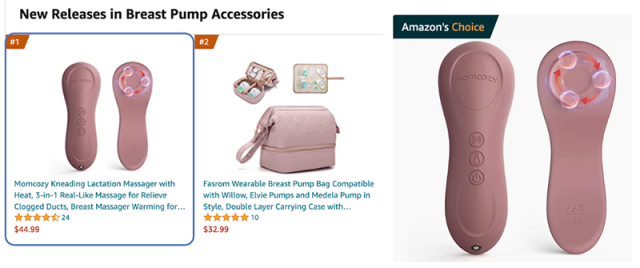 Momcozy's Kneading Lactation Massager Tops New Release Charts on