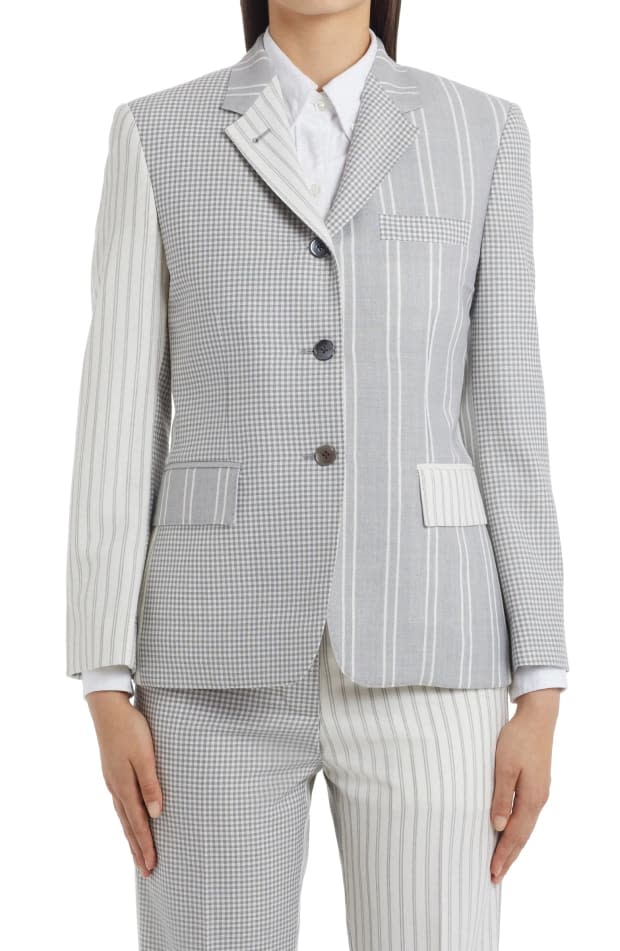 <p>Thom Browne Mixed Print Wool Hopsack Classic Blazer, $2500, <a href="https://www.nordstrom.com/s/mixed-print-wool-hopsack-classic-blazer/6659669?origin=category-personalizedsort&breadcrumb=Home%2FBrands%2FThom%20Browne%2FWomen%2FClothing&color=020" rel="nofollow noopener" target="_blank" data-ylk="slk:available here" class="link ">available here</a> (sizes 4-8)</p>