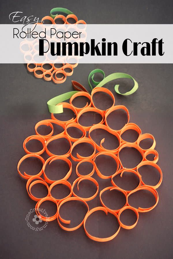 Paper Pumpkin Pie Project (Kids craft, fall craft idea)