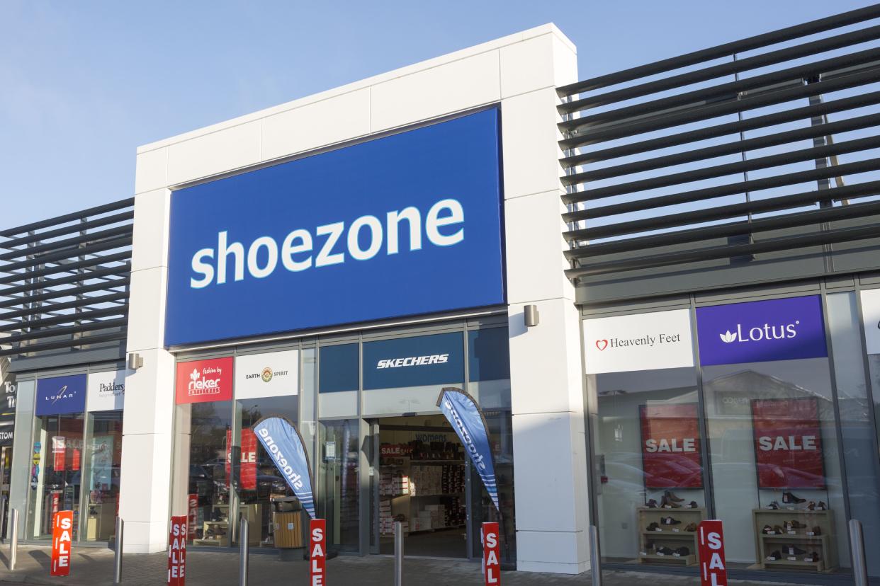 Shoezone store shop, Martlesham, near Ipswich, Suffolk, England, UK. (Photo by: Geography Photos/Universal Images Group via Getty Images)