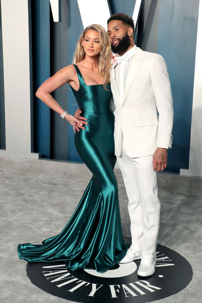 Lauren Wood and Odell Beckham Jr. (Photo by Chelsea Lauren/WWD/Penske Media via Getty Images)