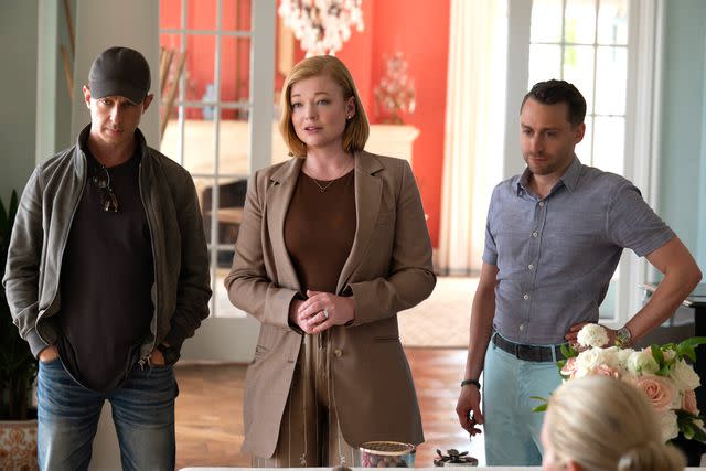 Claudette Barius/HBO Jeremy Strong, Sarah Snook and Kieran Culkin in 'Succession'