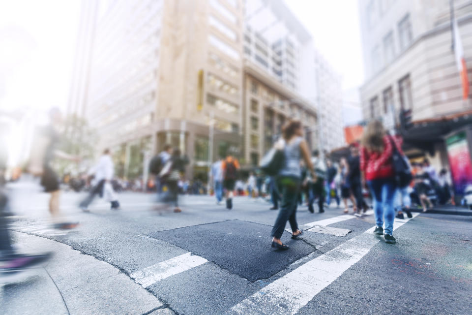 Sydney, Australia Blurred pedestrian street