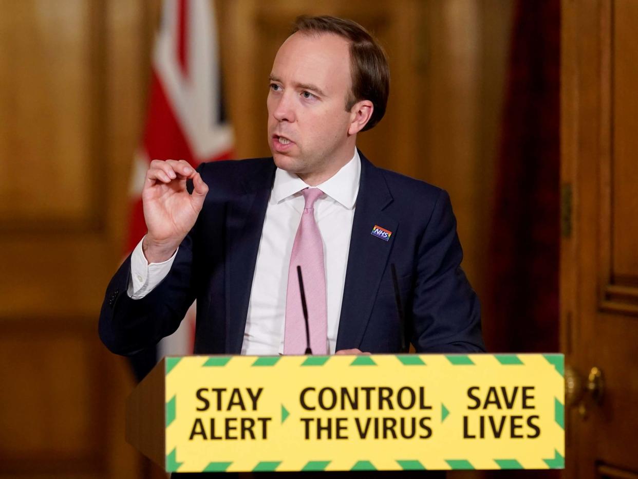 Matt Hancock had pledged that 100,000 people would be tested daily: Reuters