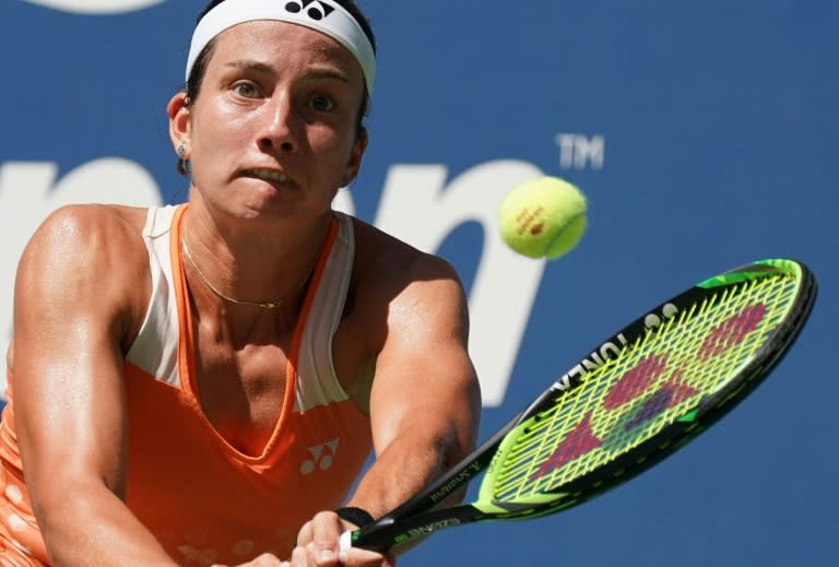 New territory: Anastasija Sevastova defeats defending champion Sloane Stephens to reach her first Grand Slam semi-final at the US Open