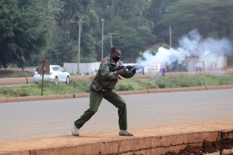 Clashes erupt after Kenyan police officer shot dead several people and himself in a rampage attack, in Nairobi