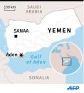 Mapy locating Yemen's second city of Aden where loyalists of the exiled president recaptured the airport Tuesday