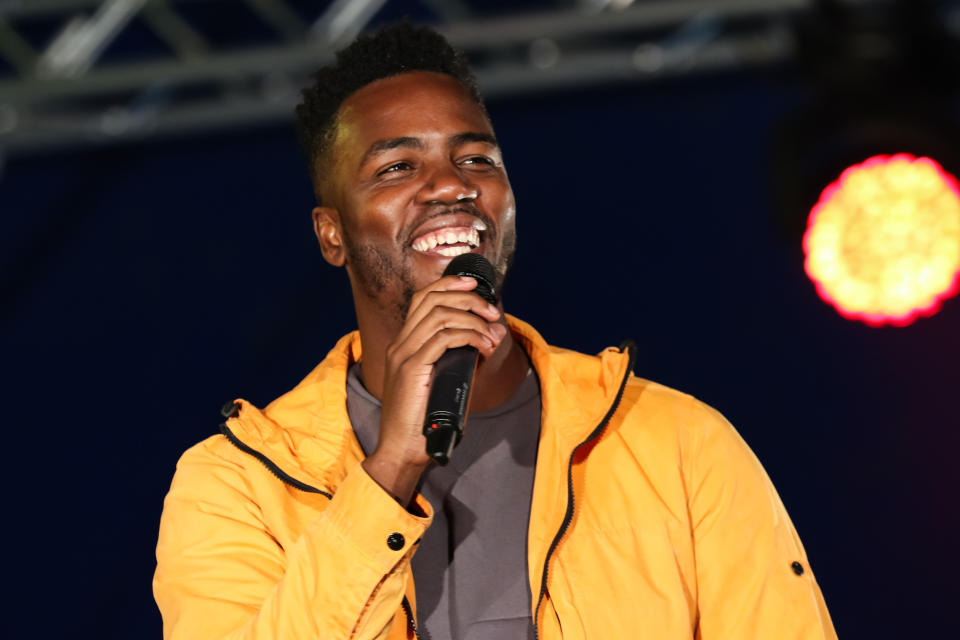 LEEDS, ENGLAND - AUGUST 24: Mo Gilligan performing on the Alternative Stage at the Leeds Festival at Bramhall Park on August 24, 2018 in Leeds, England. (Photo by Carla Speight/Getty Images)