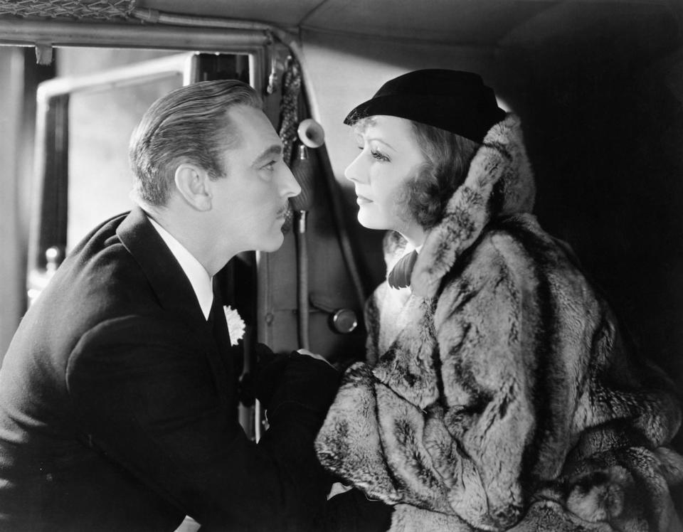 PHOTO: John Barrymore as Baron Felix von Geigern and Greta Garbo as Grusinskaya in the 1932 film Grand Hotel.  (John Springer Collection/Corbis via Getty Images)