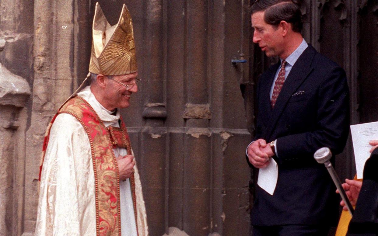 Archive photo dated 1992 of Rev Peter Ball and Prince Charles. - South West News Service