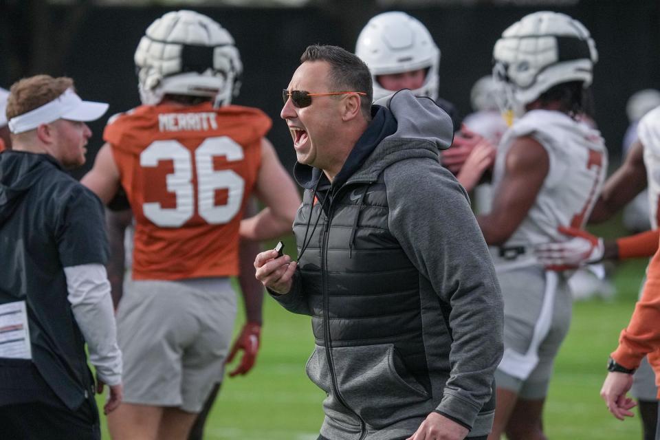 Texas football coach Steve Sarkisian said the Longhorns are putting in the necessary offseason work to be among the nation's best in 2024 after a national playoff semifinal appearance in his third year with the program.